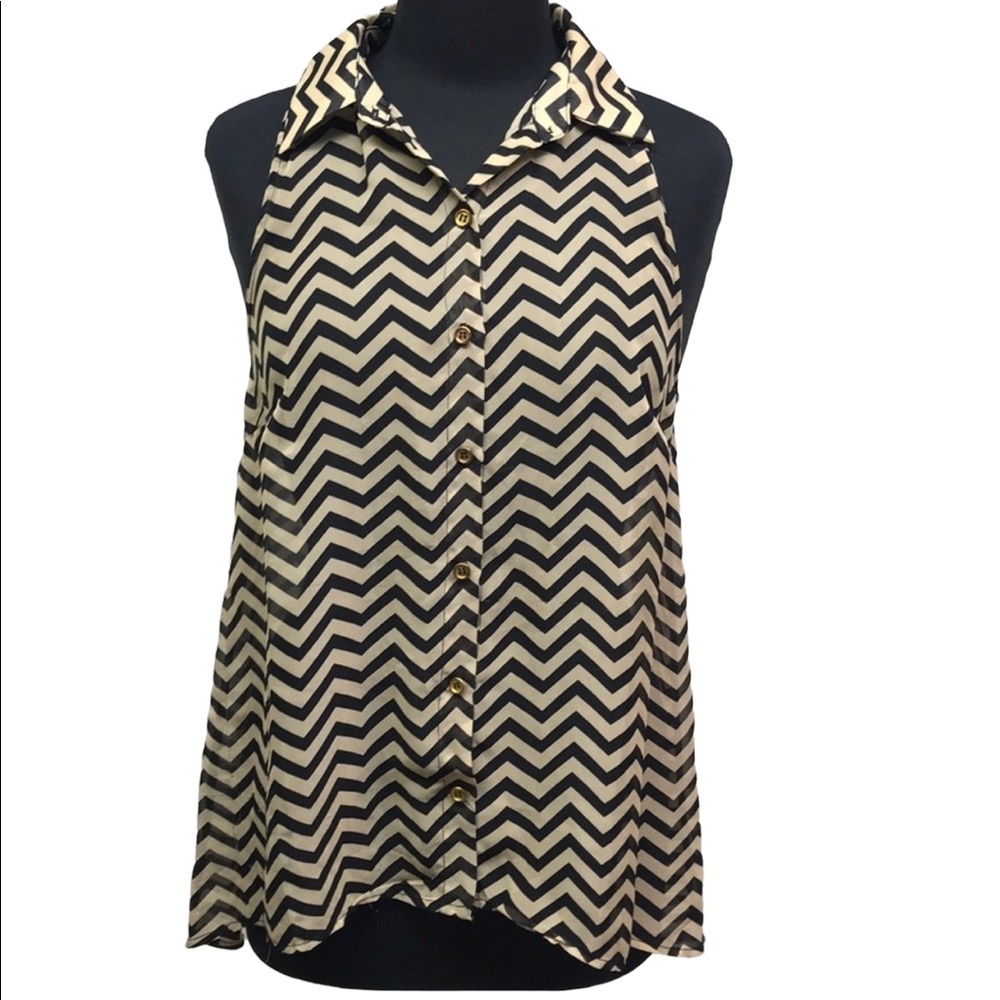 Toska Chevron Print Blouse